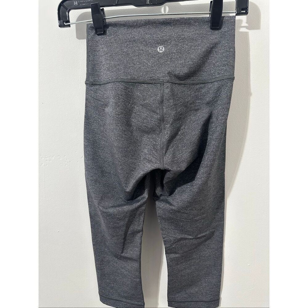 Lululemon Wunder Under Hi-Rise 1/2 Tight *Luxtreme 17" Heathered Black. A828 - Picture 2 of 5